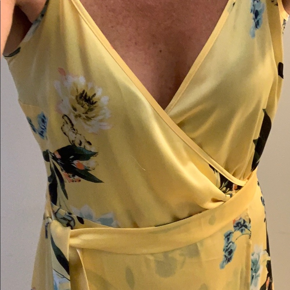Gorgeous yellow wrap dress